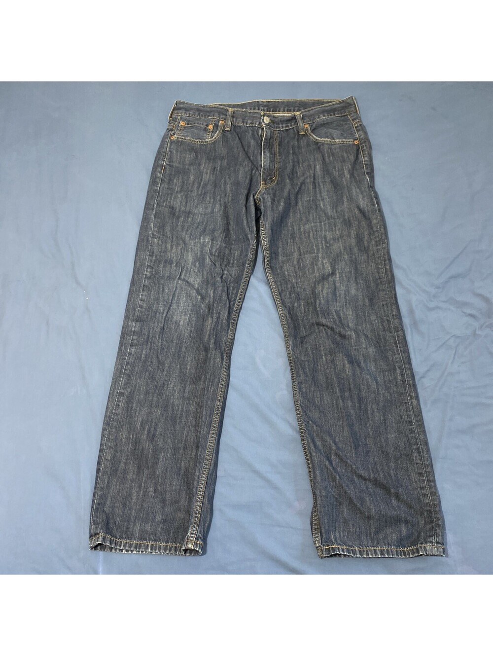 Levi’s 569 Loose Straight Fit Jeans 36x34 (Fits 36x30) Indigo Dark Wash Zip Fly